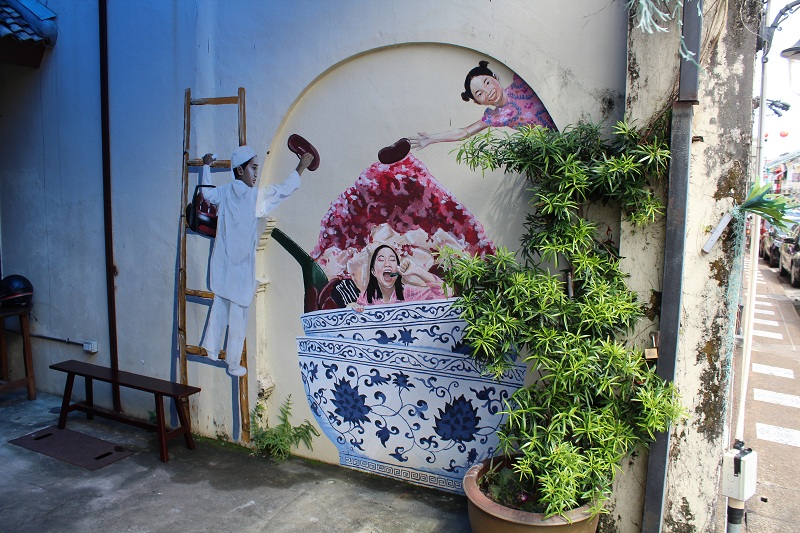 Straßenkunst in Phuket Town