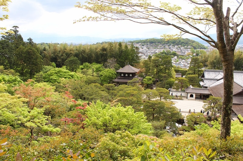 Ginkaku-ji Tempel - Blick über Kyoto